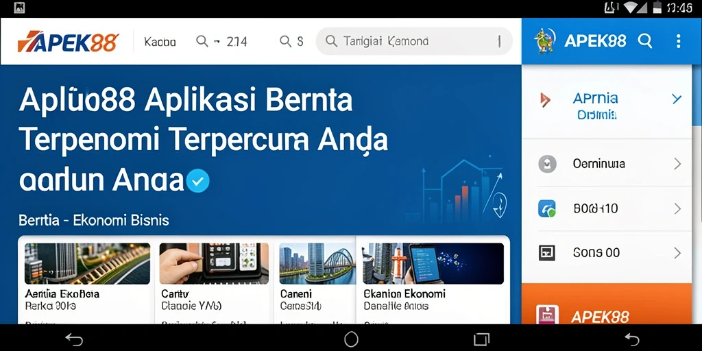 Antarmuka APEK88 yang informatif dan mudah digunakan.