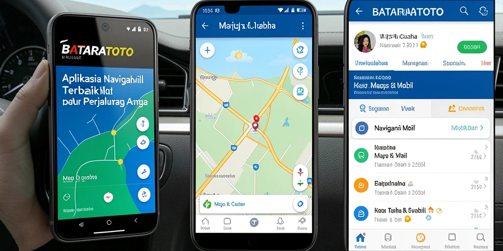 Antarmuka BATARATOTO yang informatif untuk navigasi mobil.