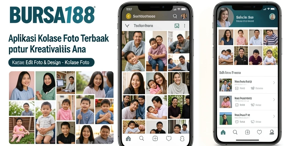 Antarmuka BURSA188 yang memudahkan pembuatan kolase foto.