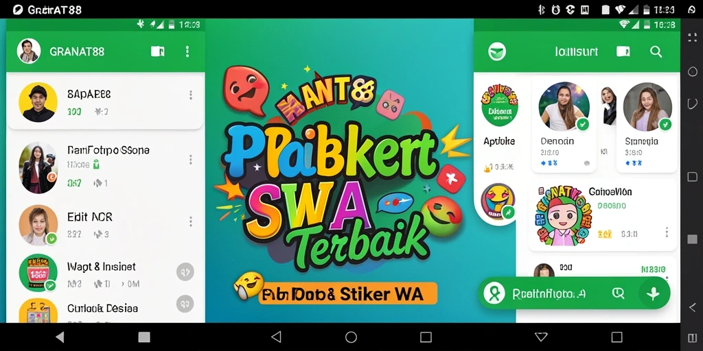 Tampilan antarmuka aplikasi Pembuat Stiker WA yang menarik.