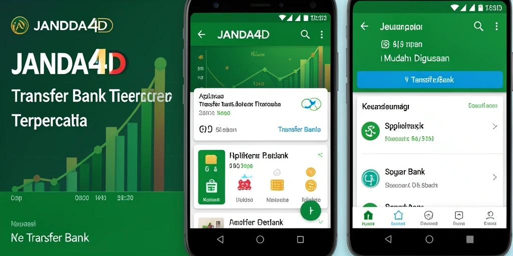 Antarmuka JANDA4D yang intuitif untuk aplikasi Transfer Bank.