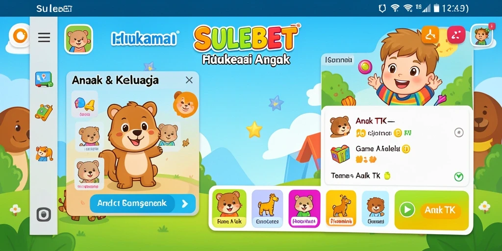 Antarmuka ceria dan edukatif dalam SULEBET.