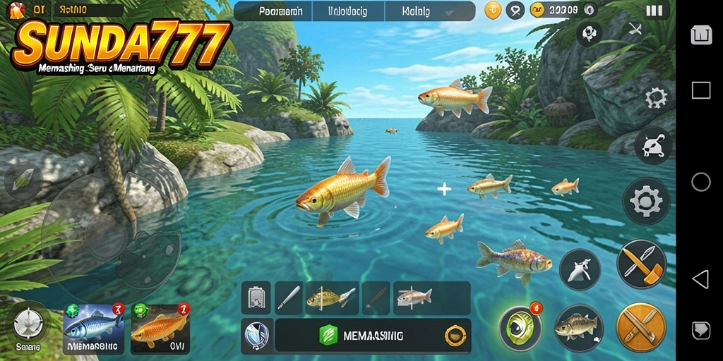 Antarmuka SUNDA777 menampilkan pengalaman memancing yang realistis.