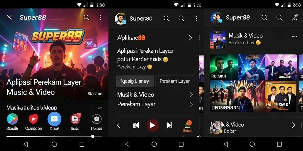 Tampilan antarmuka utama aplikasi Perekam Layar SUPER88.