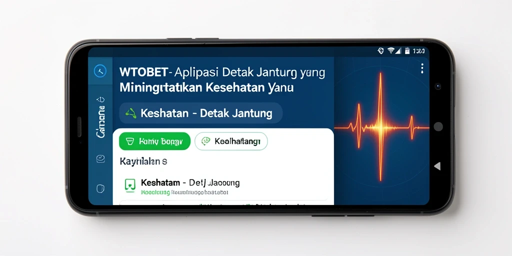 Antarmuka utama WTOBET menampilkan pengukuran detak jantung yang akurat.