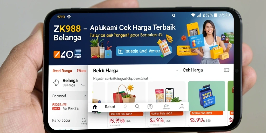 Antarmuka pengguna ZK988 untuk Cek Harga yang user-friendly.